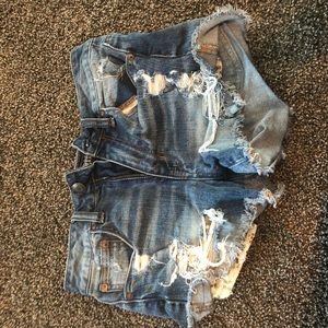 American Eagle Jean Shorts w/ Sequin Pockets